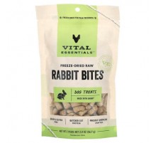 Vital Essentials, Freeze-Dried Raw Dog Treats, Rabbit Bites, 2 oz (56.7 g)