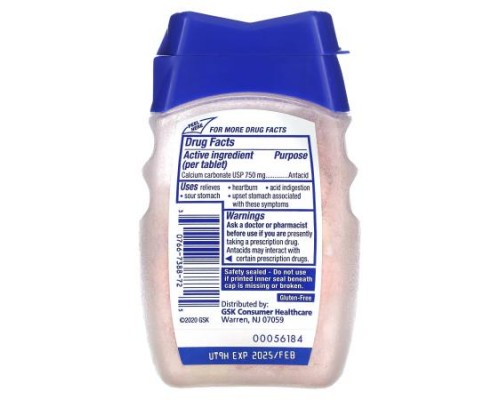 Tums, Extra Strength Antacid, Melon Berry, 750 mg, 80 Chewable Tablets