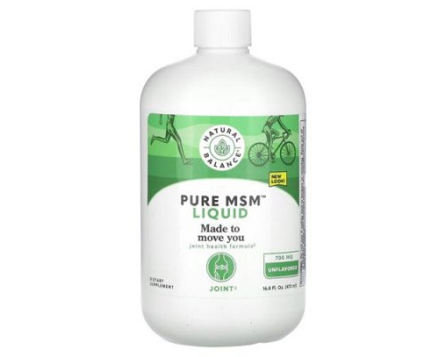 Natural Balance, Pure MSM Liquid, Unflavored, 700 mg , 16 fl oz (473 ml)