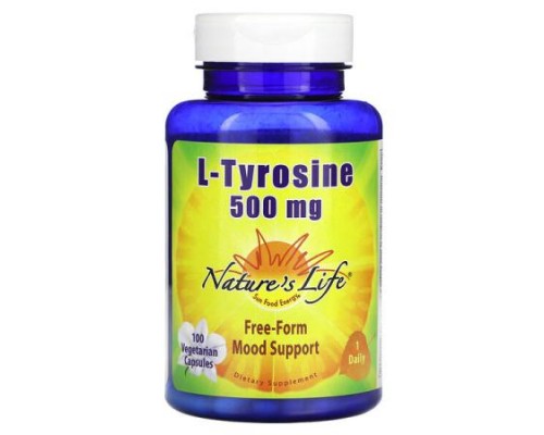Nature's Life, L-Tyrosine, 500 mg, 100 Vegetarian Capsules Nature's Life, L-Tyrosine, 500 mg, 100 Vegetarian Capsules