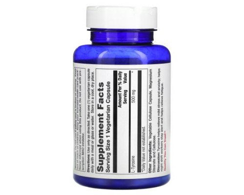 Nature's Life, L-Tyrosine, 500 mg, 100 Vegetarian Capsules Nature's Life, L-Tyrosine, 500 mg, 100 Vegetarian Capsules