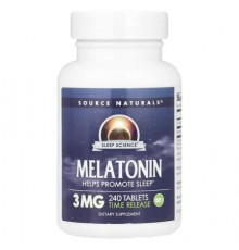Source Naturals, Melatonin, Timed Release, 3 mg, 240 Tablets