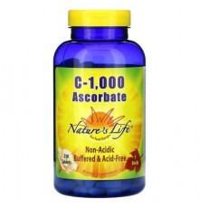 Nature's Life, C-1,000 Ascorbate, 250 Tablets