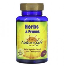 Nature's Life, Herbs & Prunes, 250 Vegetarian Tablets