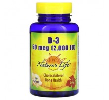 Nature's Life, D-3, 50 mcg (2,000 IU), 240 Softgels