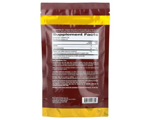 California Gold Nutrition, Fungiology®, Certified Organic Lion's Mane Powder, 4.2 oz (120 g) California Gold Nutrition, Fungiology®, Certified Organic Lion's Mane Powder, 4.2 oz (120 g)