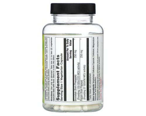 Nature's Life, Bromelain & Papain, 100 Vegetarian Capsules Nature's Life, Bromelain & Papain, 100 Vegetarian Capsules