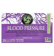 Triple Leaf Tea, Herbal Tea, Blood Pressure, 20 Tea Bags, 1.06 oz (30 g)