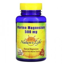 Nature's Life, Marine Magnesium, 100 Vegetarian Capsules (250 mg per Capsule)