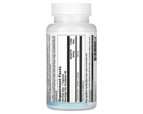 Nutra BioGenesis, L-Carnitine, 500 mg, 60 Capsules Nutra BioGenesis, L-Carnitine, 500 mg, 60 Capsules