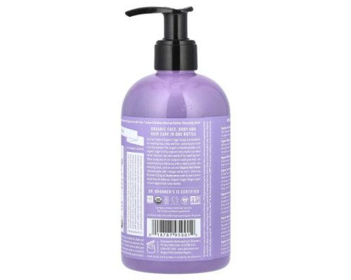 Dr. Bronner's, 4-In-1 Organic Sugar Soap, For Face, Body, Hands & Hair, Lavender, 12 fl oz (355 ml) Dr. Bronner's, 4-In-1 Organic Sugar Soap, For Face, Body, Hands & Hair, Lavender, 12 fl oz (355 ml)
