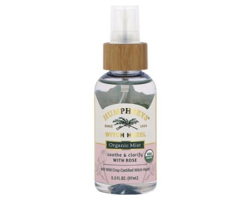 Humphreys, Witch Hazel, Organic Mist with Rose, 3.3 fl oz (97 ml) Humphreys, Witch Hazel, Organic Mist with Rose, 3.3 fl oz (97 ml)