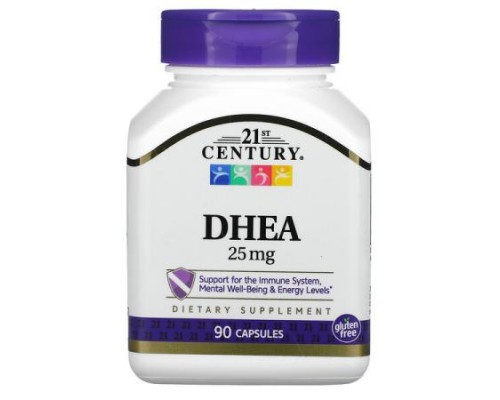 21st Century, DHEA, 25 mg, 90 Capsules 21st Century, DHEA, 25 mg, 90 Capsules