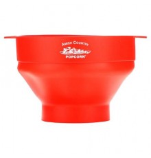 Amish Country Popcorn, Silicone Microwave Popcorn Popper, Red, 4 Pieces