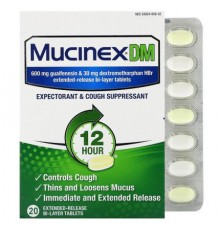 Mucinex, Mucinex DM, 20 Extended-Release Bi-Layer Tablets