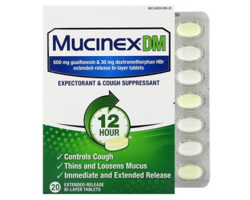Mucinex, Mucinex DM, 20 Extended-Release Bi-Layer Tablets Mucinex, Mucinex DM, 20 Extended-Release Bi-Layer Tablets
