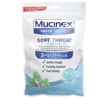 Mucinex, InstaSoothe™, Sore Throat + Cough Relief, Alpine Herbs & Fresh Mint, 40 Medicated Drops