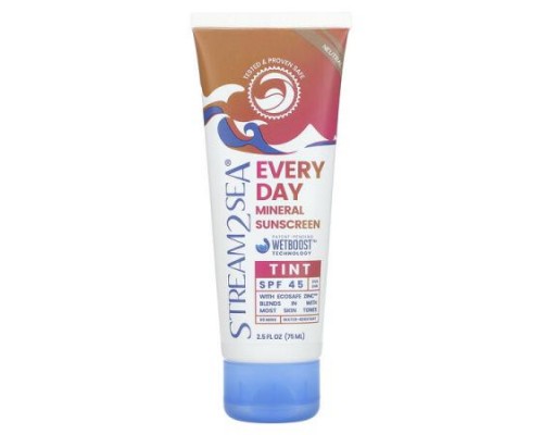 Stream2Sea, Everyday Mineral Sunscreen Tint, SPF 45, Neutral , 2.5 fl oz (75 ml)