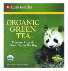 Uncle Lee's Tea, Organic Green Tea, 40 Tea Bags, 2.26 oz (64 g)