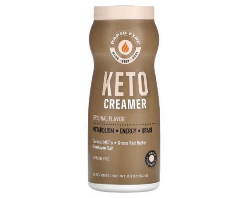 RAPIDFIRE, Keto Creamer, Original, Caffeine Free , 8.5 oz (240 g) RAPIDFIRE, Keto Creamer, Original, Caffeine Free , 8.5 oz (240 g)