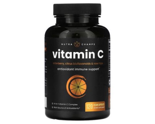 NutraChamps, Vitamin C, 120 Vegan Capsules