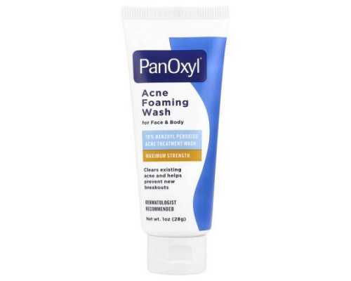 PanOxyl, Acne Foaming Wash, For Face & Body, Maximum Strength, 1 oz (28 g) PanOxyl, Acne Foaming Wash, For Face & Body, Maximum Strength, 1 oz (28 g)