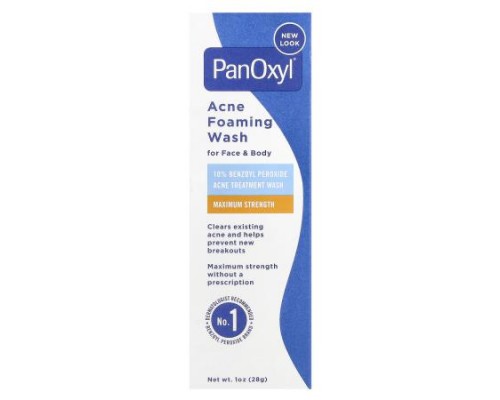 PanOxyl, Acne Foaming Wash, For Face & Body, Maximum Strength, 1 oz (28 g) PanOxyl, Acne Foaming Wash, For Face & Body, Maximum Strength, 1 oz (28 g)