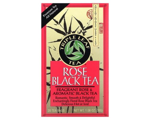 Triple Leaf Tea, Rose Black Tea, 20 Tea Bags, 1.06 oz (30 g)