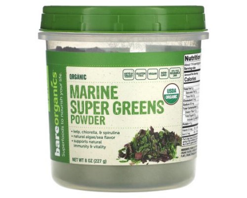 BareOrganics, Marine Super Greens Powder, 8 oz (227 g) BareOrganics, Marine Super Greens Powder, 8 oz (227 g)
