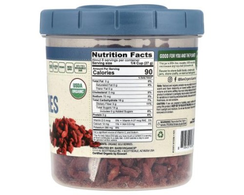 BareOrganics, Organic Goji Berries, 8 oz (227 g) BareOrganics, Organic Goji Berries, 8 oz (227 g)