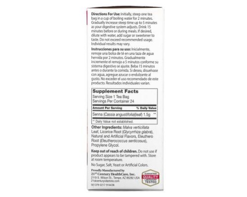 21st Century, Herbal Slimming Tea, Cranraspberry, Caffeine Free, 24 Tea Bags, 1.7 oz (48 g) 21st Century, Herbal Slimming Tea, Cranraspberry, Caffeine Free, 24 Tea Bags, 1.7 oz (48 g)
