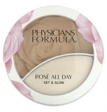 Physicians Formula, Rosé All Day, Set & Glow, Illuminating Powder & Dewy Balm, 1711501 Sunlit Glow, 1 Count