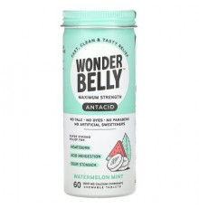 Wonderbelly, Antacid, Watermelon Mint, 60 Chewable Tablets (1,000 mg per Tablet) (Discontinued Item)