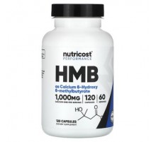Nutricost, Performance, HMB, 120 Capsules (500 mg per Capsule)