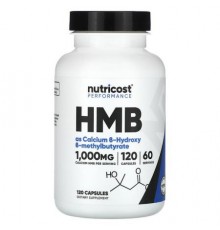 Nutricost, Performance, HMB, 120 Capsules (500 mg per Capsule)