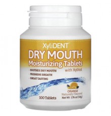 XyliDENT, Dry Mouth Moisturizing Tablets with Xylitol, Orange, 100 Tablets