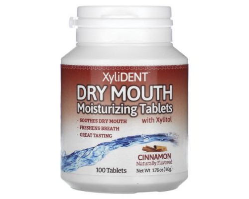 XyliDENT, Dry Mouth Moisturizing Tablets with Xylitol , Cinnamon, 100 Tablet XyliDENT, Dry Mouth Moisturizing Tablets with Xylitol , Cinnamon, 100 Tablet