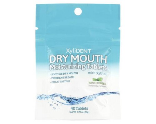XyliDENT, Dry Mouth Moisturizing Tablets with Xylitol, Wintergreen, 40 Tablets XyliDENT, Dry Mouth Moisturizing Tablets with Xylitol, Wintergreen, 40 Tablets