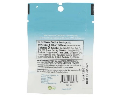 XyliDENT, Dry Mouth Moisturizing Tablets with Xylitol, Wintergreen, 40 Tablets XyliDENT, Dry Mouth Moisturizing Tablets with Xylitol, Wintergreen, 40 Tablets