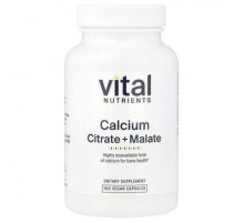 Vital Nutrients, Calcium, Citrate + Malate, 100 Vegan Capsules (150 mg per Capsule)