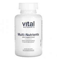 Vital Nutrients, Multi-Nutrients (with Copper & Iron), 180 Vegetarian Capsules