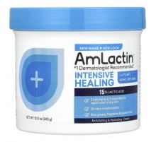 AmLactin, Intensive Healing, Exfoliating & Hydrating Cream, For Flaky, Ashy, Dry Skin , 12 oz (340 g)