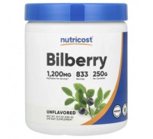Nutricost, Bilberry Powder, Unflavored, 8.9 oz (250 g)