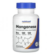 Nutricost, Manganese, 8 mg, 120 Capsules