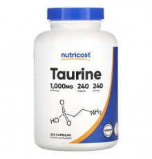 Nutricost, Taurine, 1,000 mg, 240 Capsules