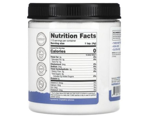 Nutricost, Pantry, Allulose, 1 lb (454 g)