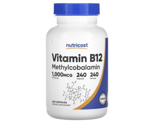 Nutricost, Vitamin B12, 1,000 mcg, 240 Capsules