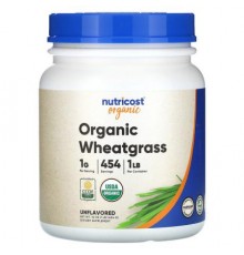 Nutricost, Organic Wheatgrass, Unflavored, 16 oz (454 g)