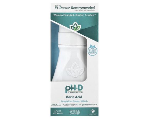 pH-D Feminine Health, Boric Acid, Sensitive Foam Wash, 6 fl oz (177.44 ml)