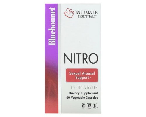 Bluebonnet Nutrition, Intimate Essentials, Nitro, For Him & For Her, 60 Vegetable Capsules (300 mg per Capsule) Bluebonnet Nutrition, Intimate Essentials, Nitro, For Him & For Her, 60 Vegetable Capsules (300 mg per Capsule)